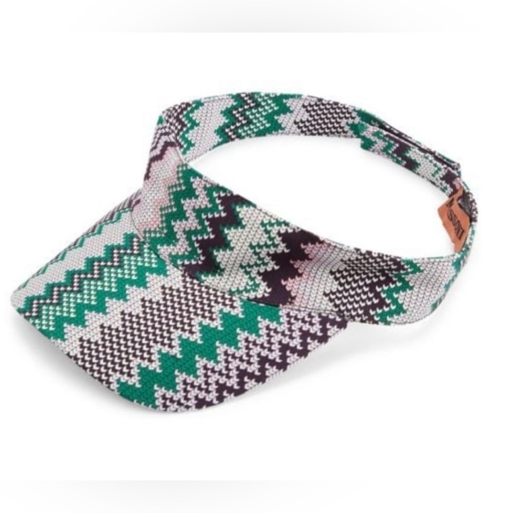 Missoni Zigzag Visor in Green, Purple, and White